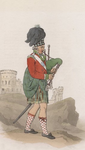 Music bagpipe player col - -,